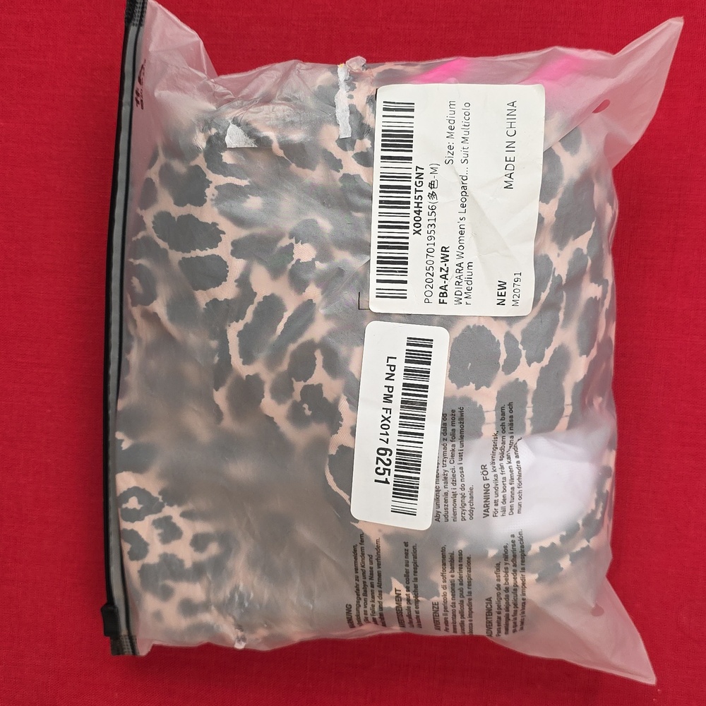 Leopard Print One Piece Bathing Suit Pink Strappy Backless Cut Outs Ring Linked - Picture 8 of 9